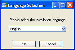 MySQL Enterprise Monitor: Windows での
              Agent のインストール: 言語選択