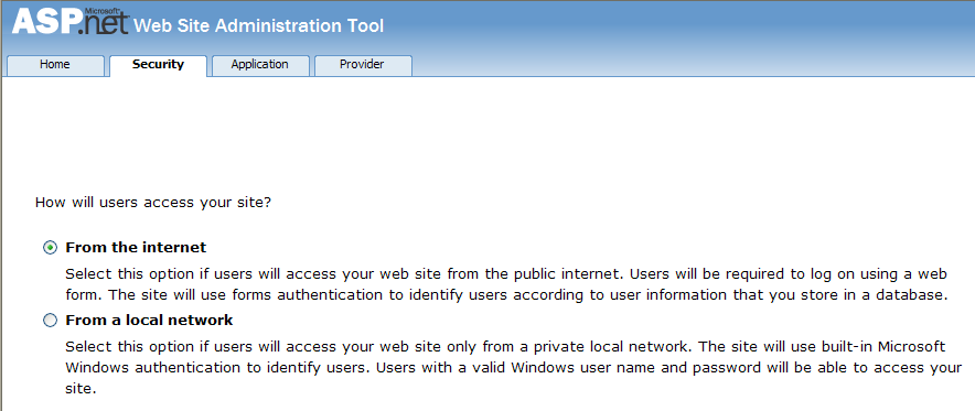 Authentication Type