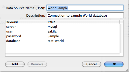 ODBC Administrator Sample
          DSN ダイアログ