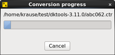 Progress dialog box