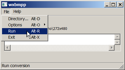 "Datei→Start" menu item